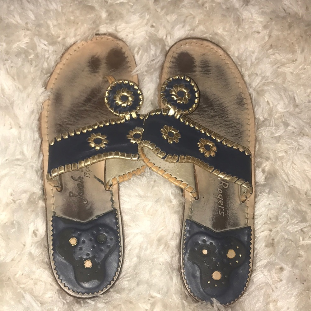 Jack Rogers (Navy & Gold)